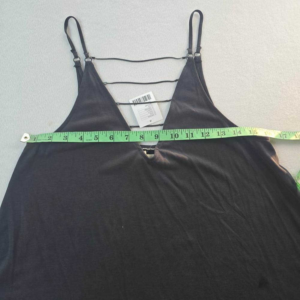 Silence + Noise NWT Womens Strappy V-Neck Tank Top Black OB564699 Size Small - Picture 8 of 9